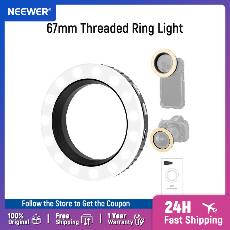 Photography Lighting Set Up - Ring Light NEEWER Basics 67mm Berulir