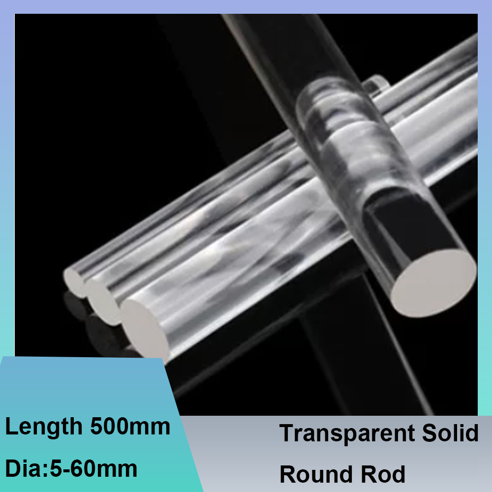 Photography Lighting Guide - Penghantar Cahaya Transparan Padat Panjang 500mm,