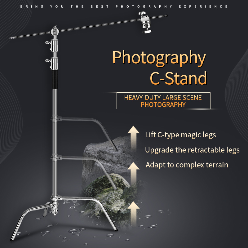 Boom Arm Stand - Dudukan Fotografi C-stand Baja Tahan Karat