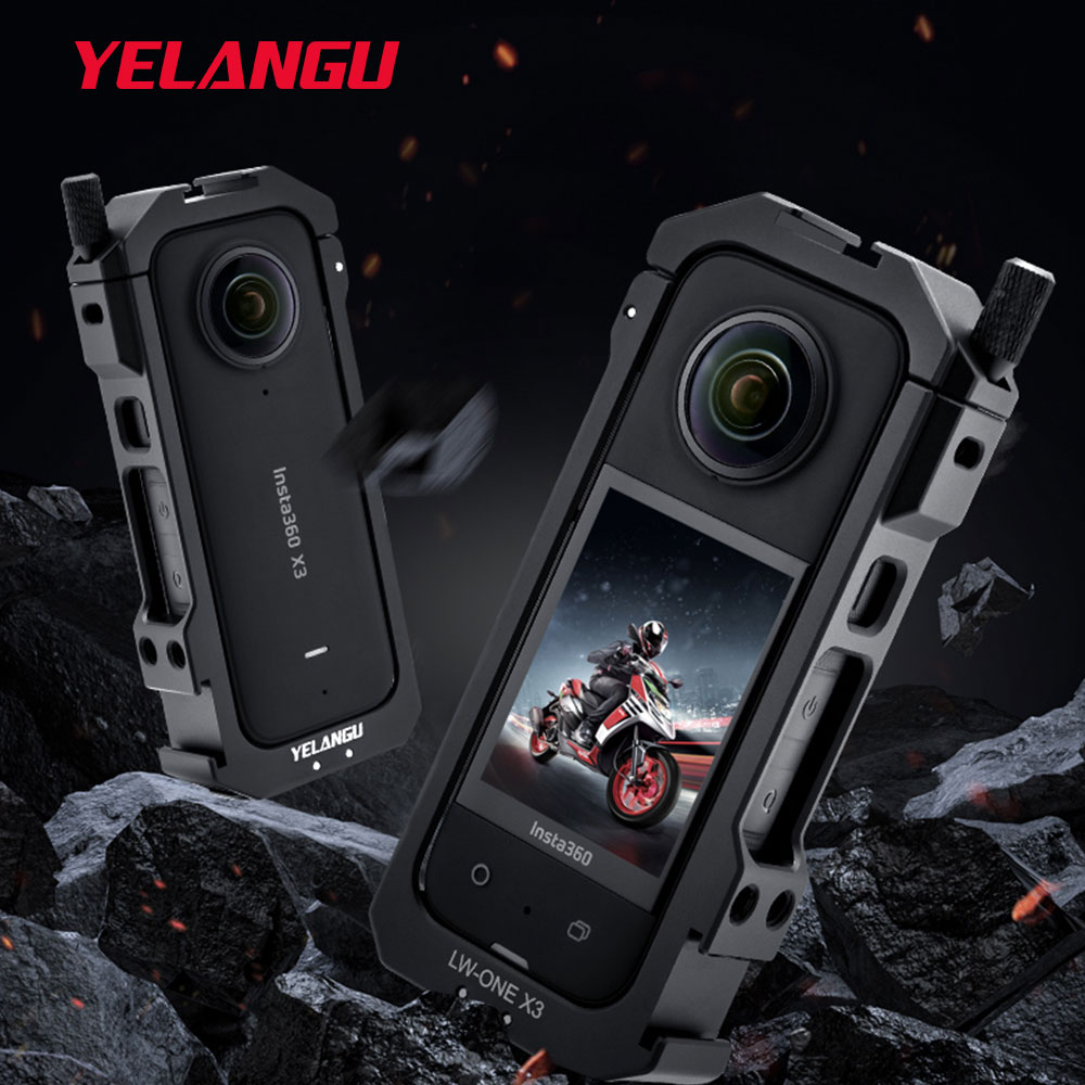 Insta360 Camera X3 - YELANGU casing kandang pelindung logam, untuk