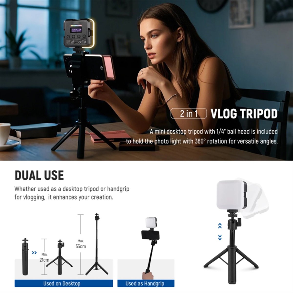 Photography Lighting App - Lampu Video RGB Magnetik Terbaik dengan