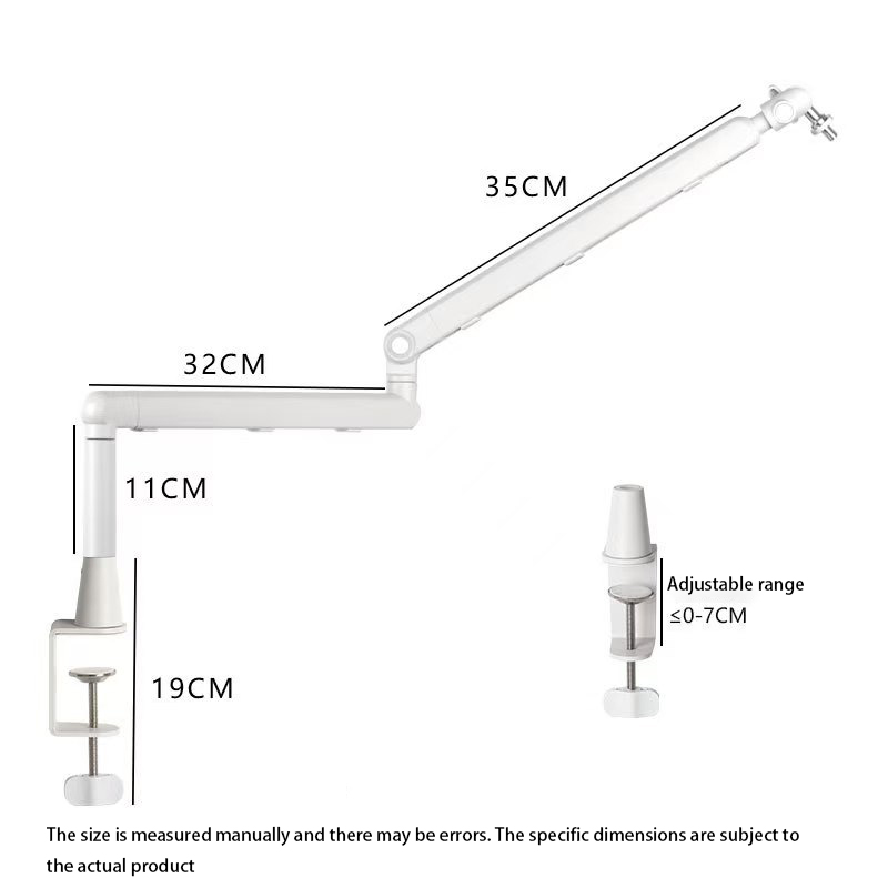 Boom Arm Stand - Penyangga Mikrofon Adjustable Tipe Gunting Hitam/Putih,