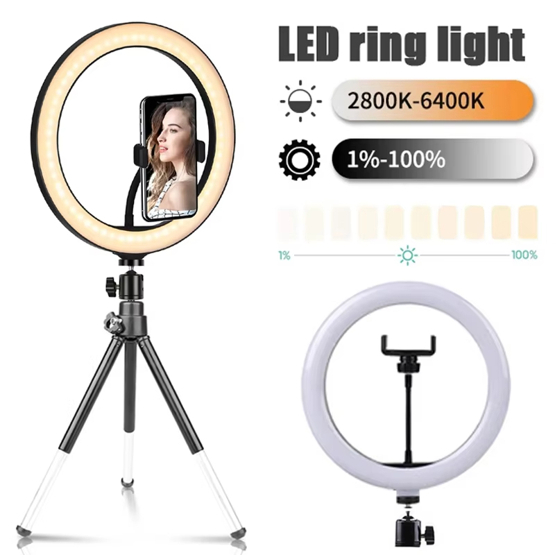 Photography Lighting Set Up - Lampu Cincin Selfie 10 inci, Lampu