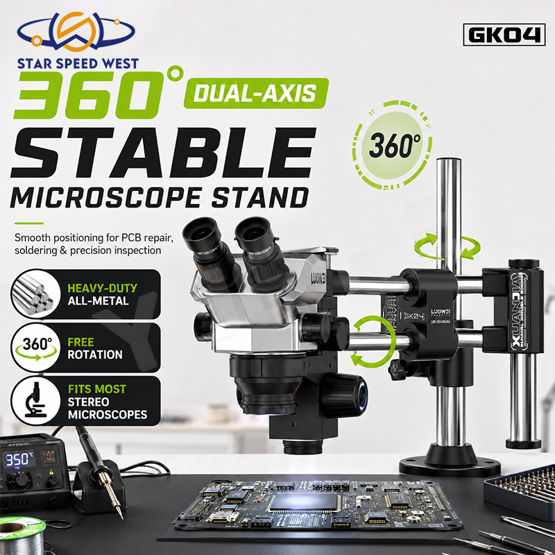Boom Arm Stand - Statif Mikroskop Dual Axis Double Boom