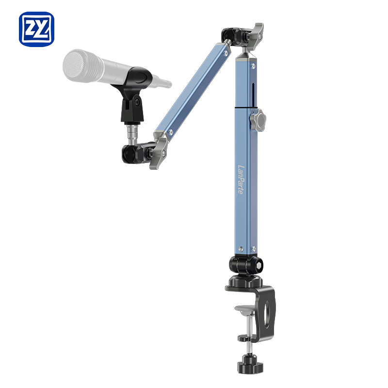 Boom Arm Stand - Penyangga Mikrofon Aluminium Alloy dengan Penjepit