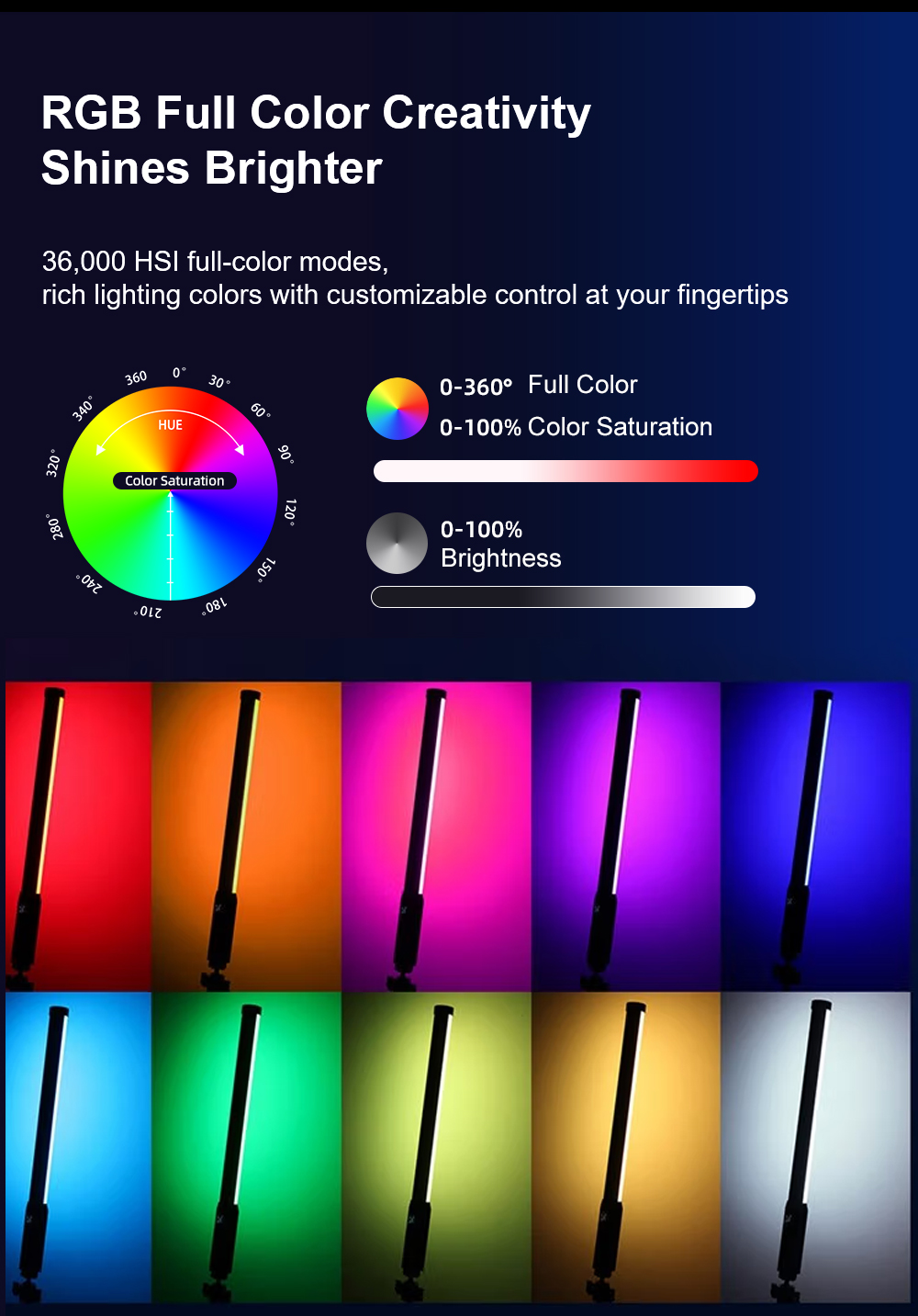 LUXCEO P300 RGB Tube 5W 380LM  - Photography Lighting Rgb ulasan dan harga