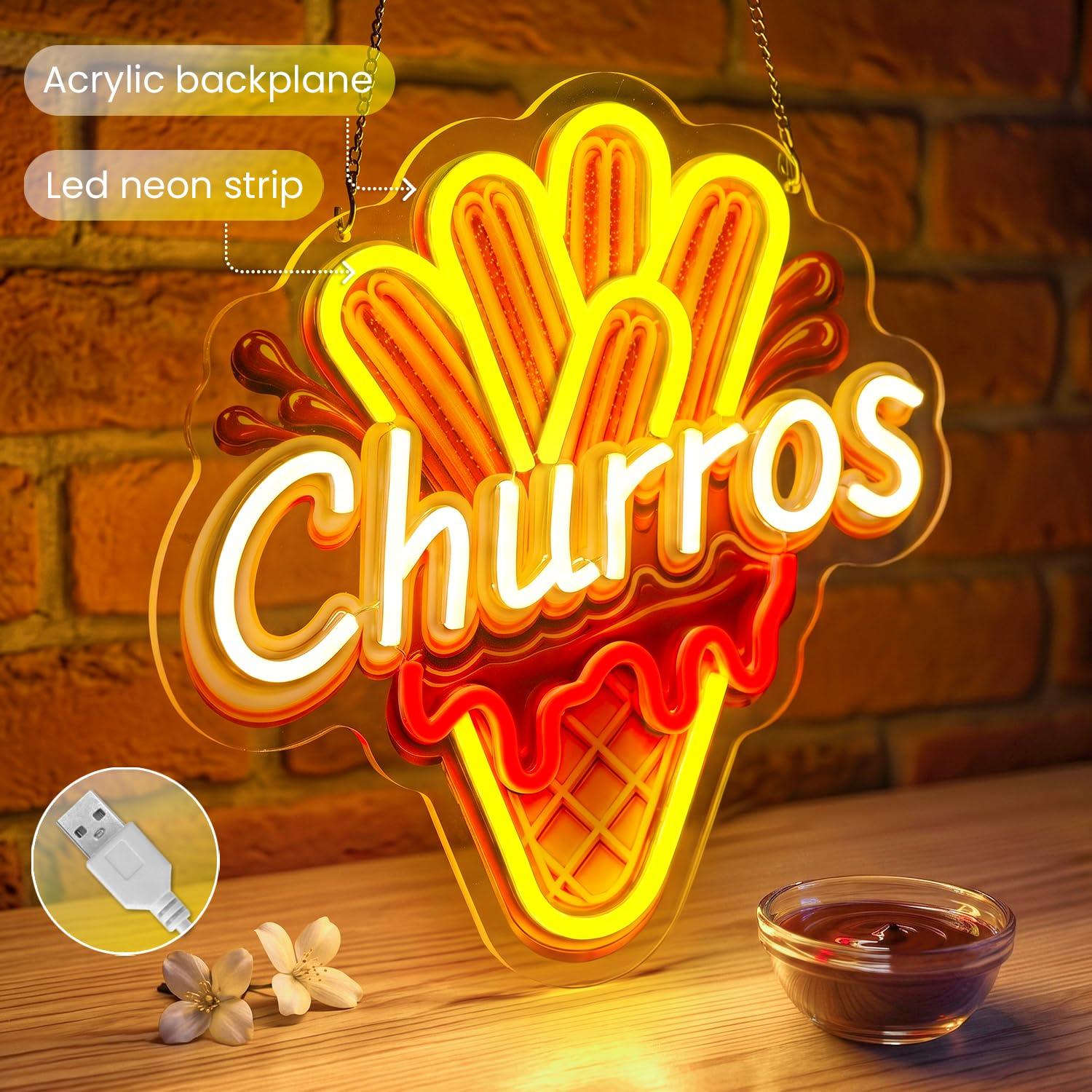 Lampu LED Neon Churros USB yan - Photography Lighting For Food ulasan dan harga