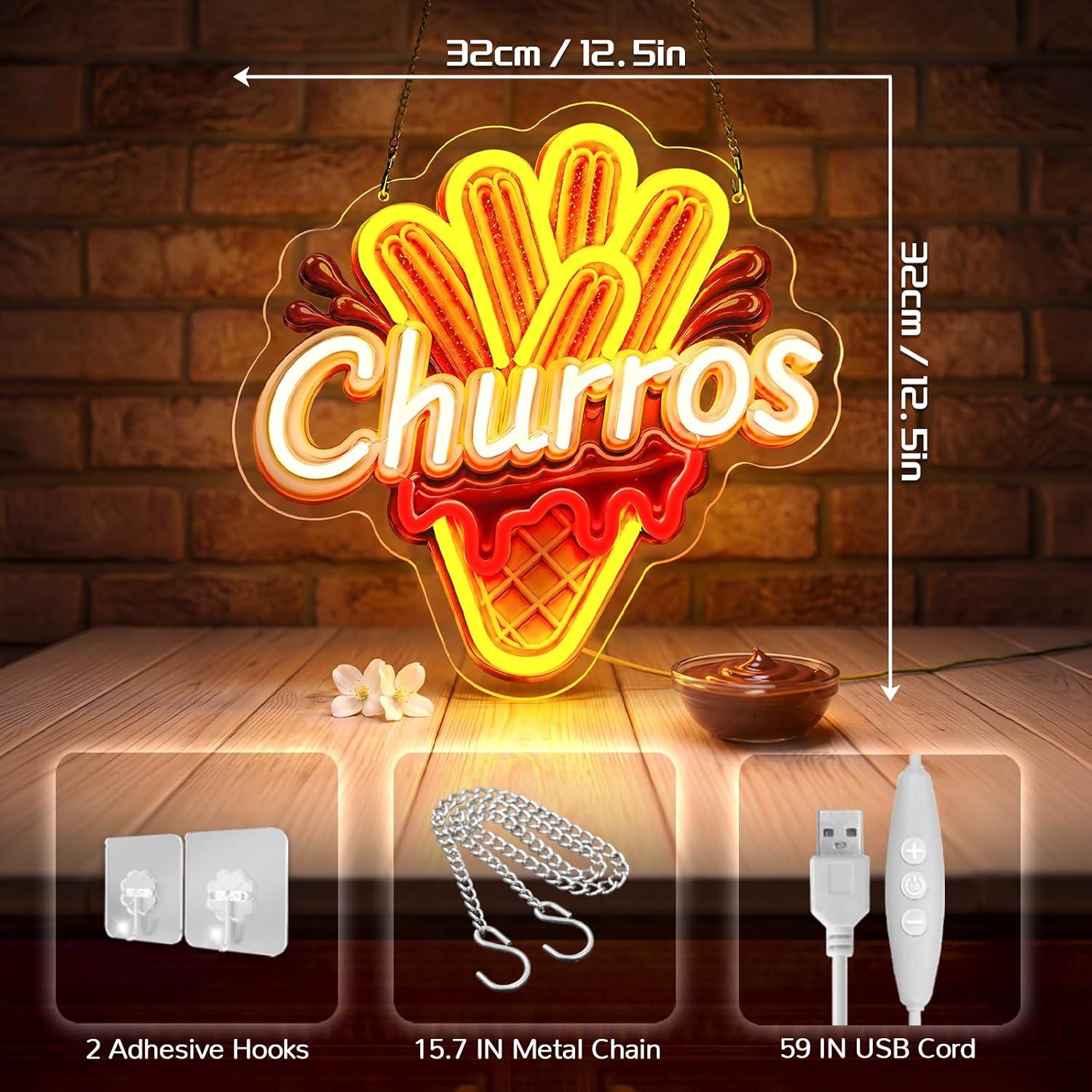 Lampu LED Neon Churros USB yan - Photography Lighting For Food ulasan dan harga