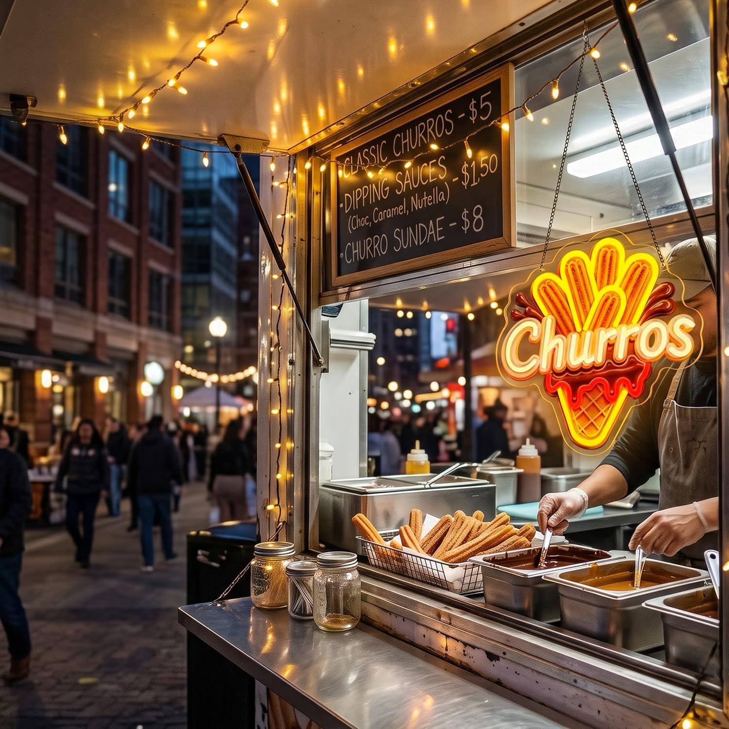 Lampu LED Neon Churros USB yan - Photography Lighting For Food ulasan dan harga