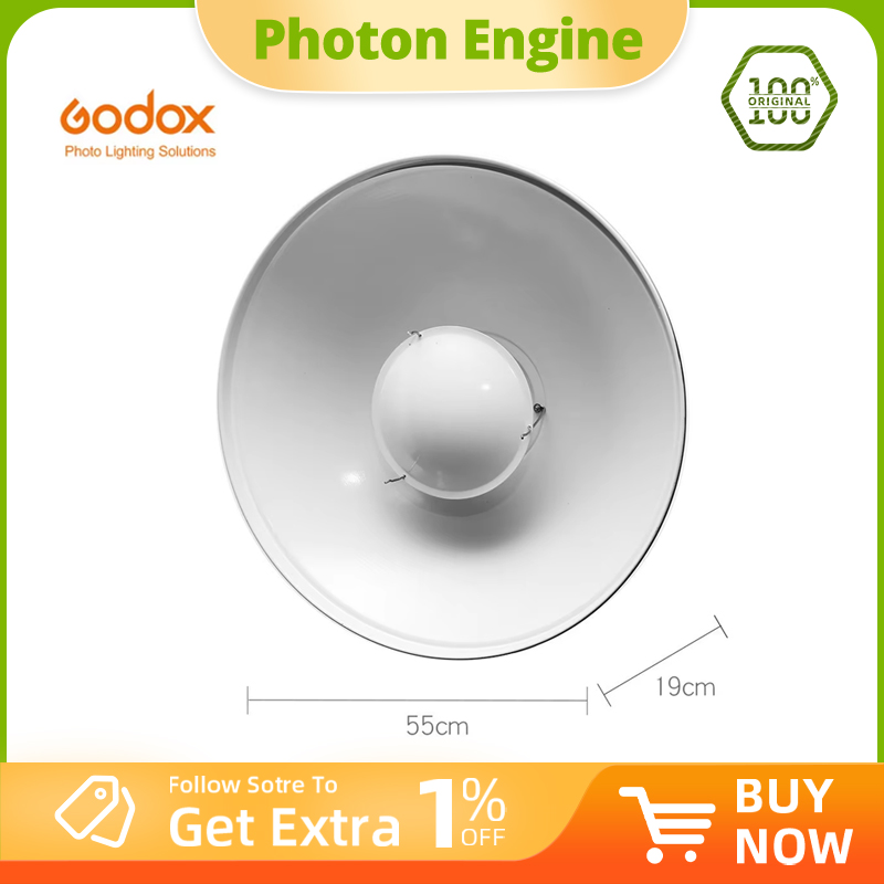 Godox 55cm 22 inci Studio Whit - Beauty Dish 55Cm ulasan dan harga