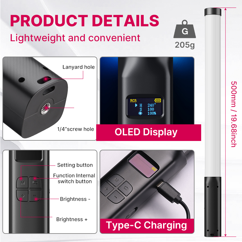 Ulanzi VL119 Lampu Stik Warna- - Photography Lighting Rgb ulasan dan harga