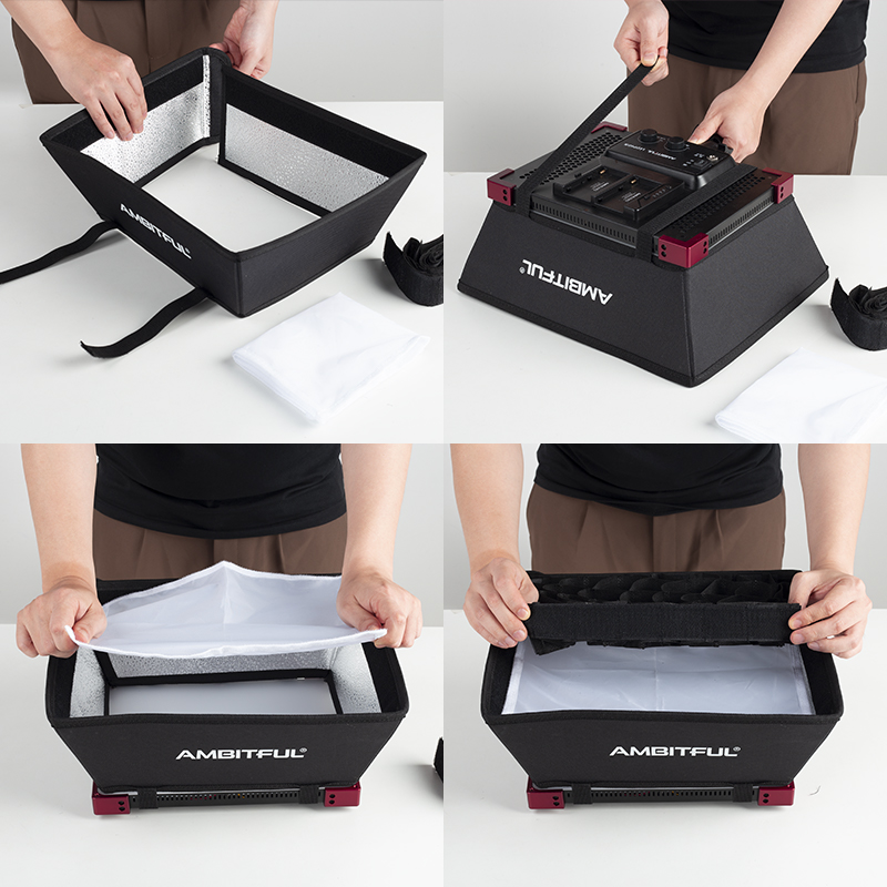 AMBITFUL LEDP60C Softbox Khusu - Photography Lighting Brand ulasan dan harga