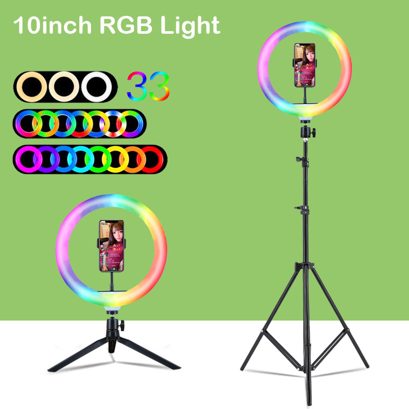 Ring Light LED RGB 10 inci 26c - Photography Lighting Rgb ulasan dan harga