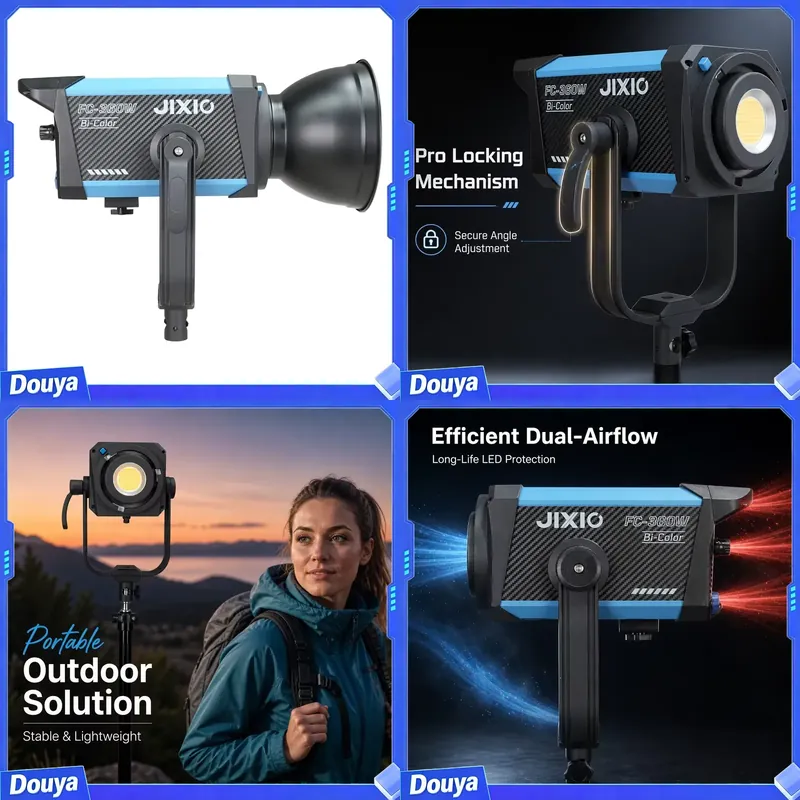 Lampu Studio LED 380W dengan K - Photography Lighting App ulasan dan harga
