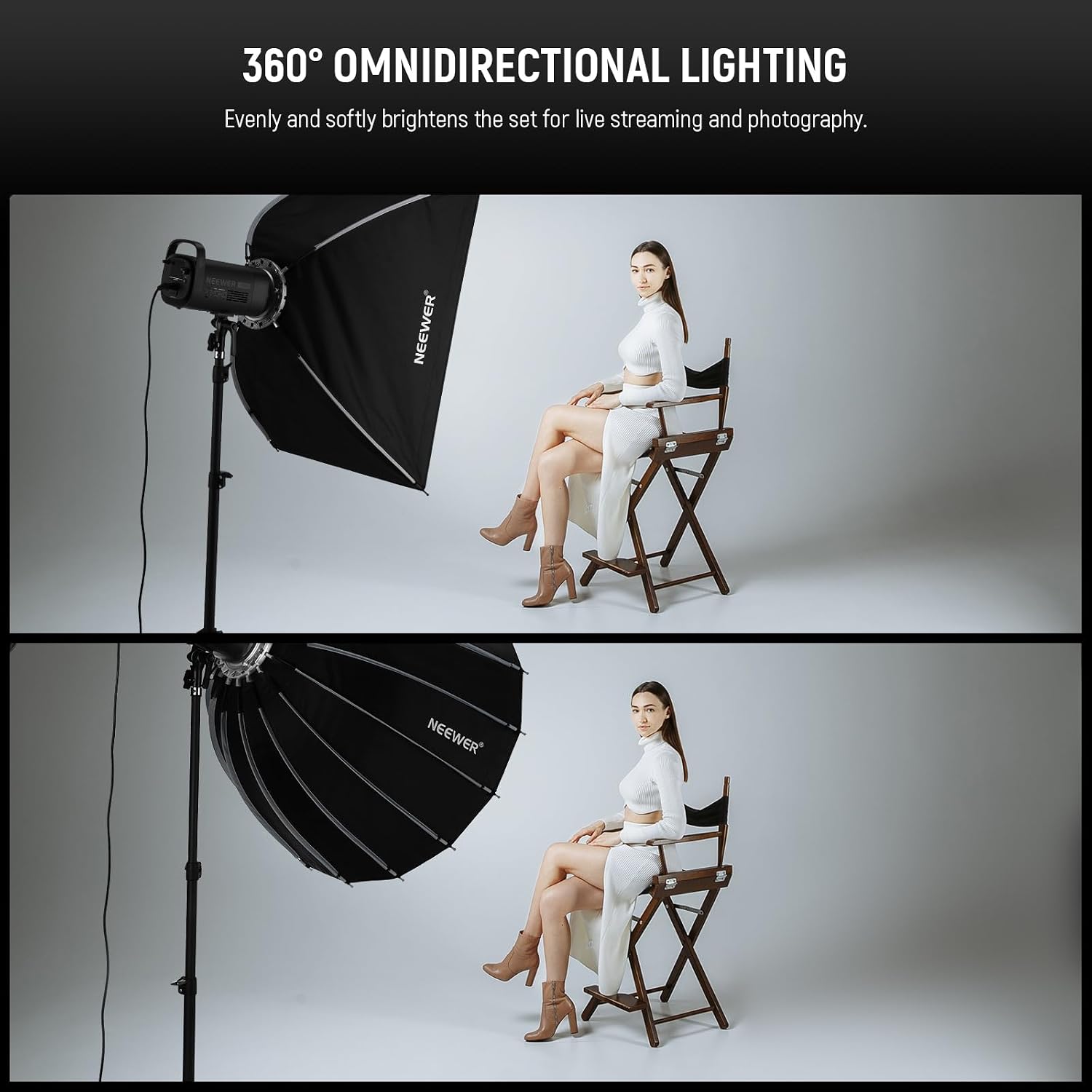 Softbox Parabola dengan Duduka - Photography Umbrella Lighting Kit ulasan dan harga