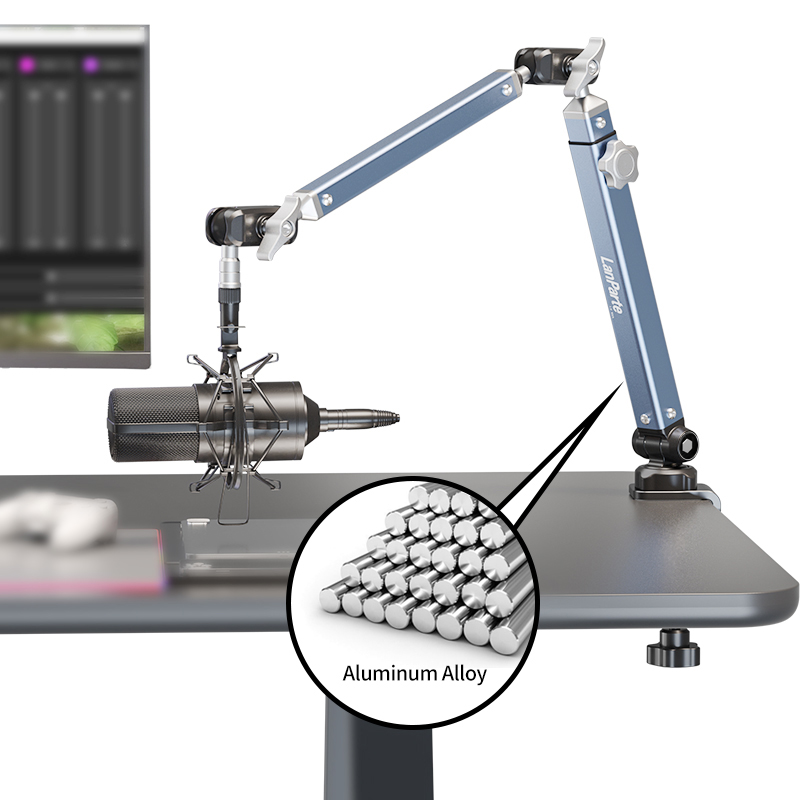 Penyangga Mikrofon Aluminium A - Boom Arm Stand ulasan dan harga