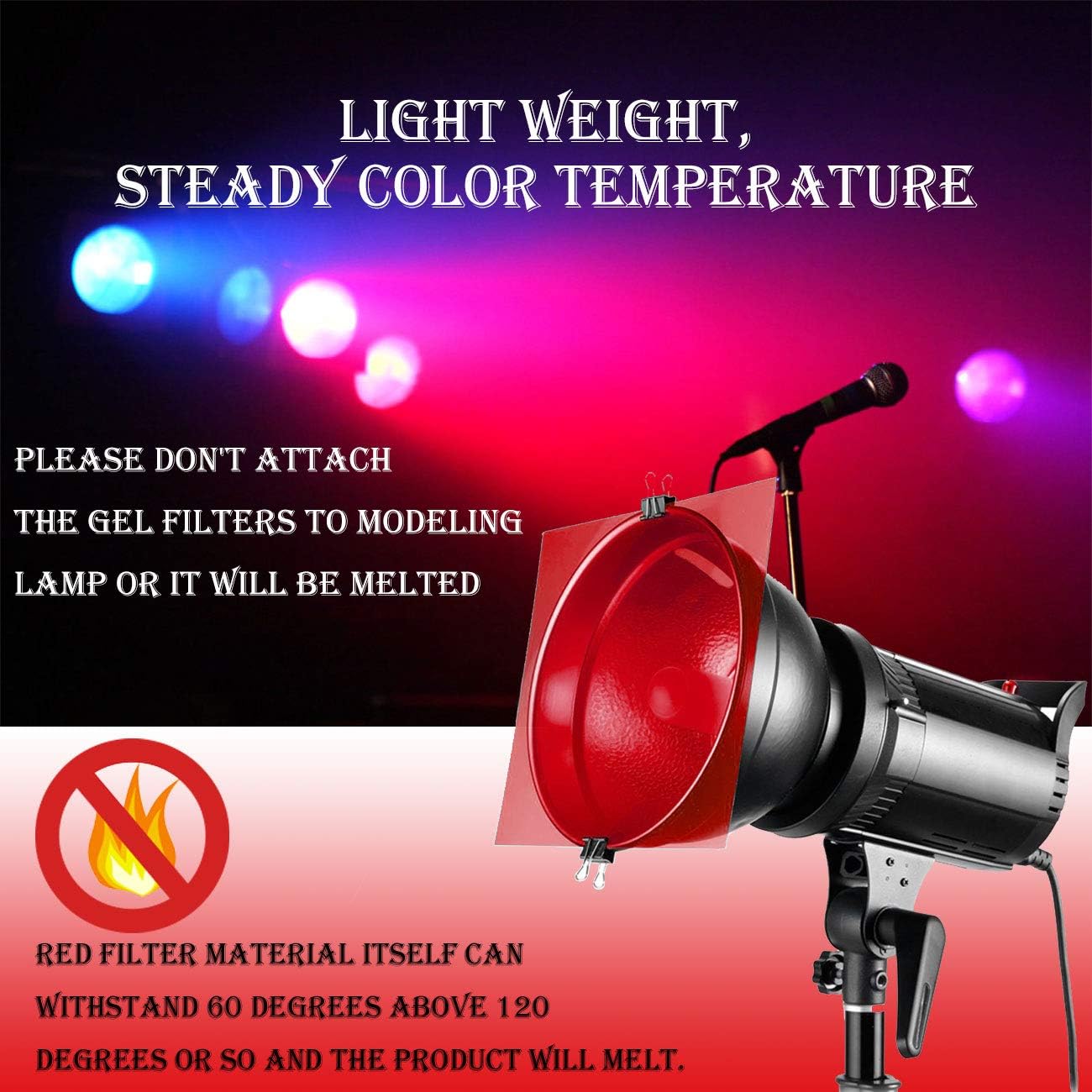 30x30cm 11 buah PVC Filter cah - Photography Umbrella Lighting Kit ulasan dan harga